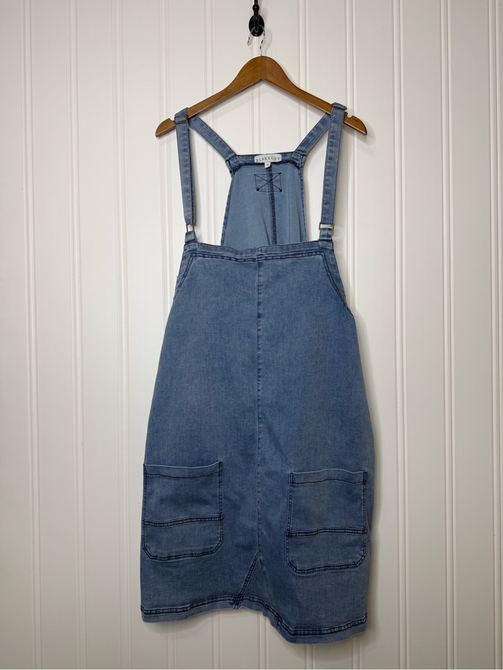 Denim Overall Dress - Blue - Picture 2 of 12
